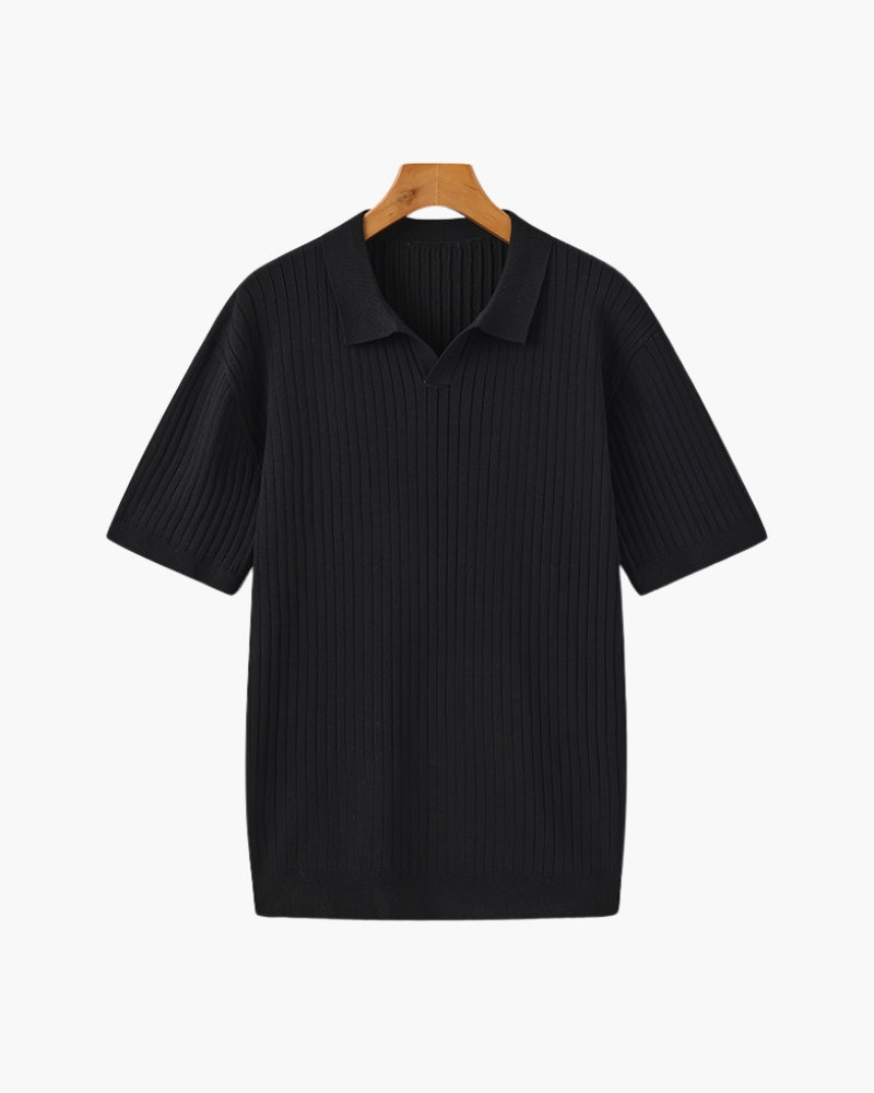 MOOSA - geribbelde polo
