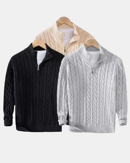 MOOSA - Pietro Sweater Halve Ritssluiting