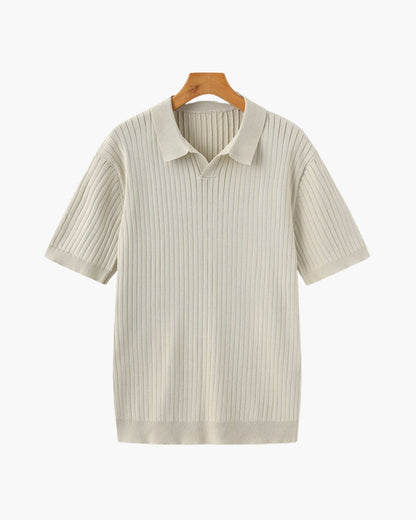 MOOSA - geribbelde polo