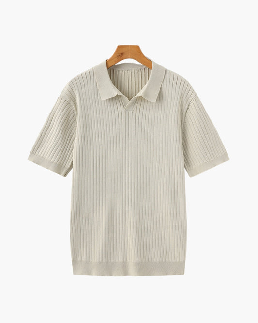 MOOSA - geribbelde polo