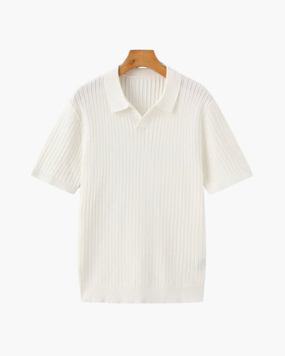 MOOSA - geribbelde polo